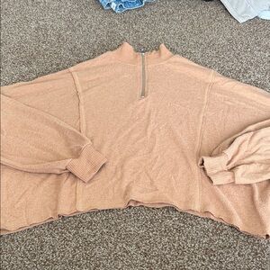 Project Social T Tan Half-Zip Pullover